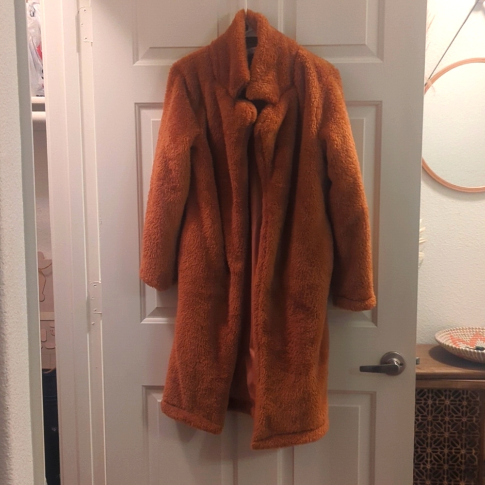 Angashion Orange Fuzzy Fleece Like New